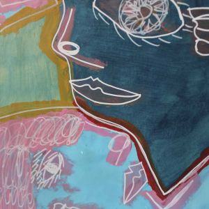 Sofia Ines Musumano Amore e Psiche particolare acrilico e pennarelli su carta marzo 2019