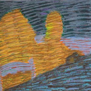 Sofia Ines Musumano Ascolto acrilici su tela e pastelli ad olio 54x40cm dicembre 2019