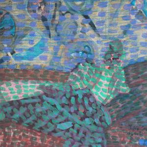 Sofia Ines Musumano Assopito acrilici su tela ed pastelli ad olio 54x40cm Agosto 2019