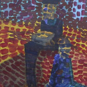 Sofia Ines Musumano Attraverso me acrilico e matite su tela cm40x54 agosto 2018