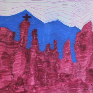 Sofia Ines Musumano Chiesa acrilici su tela ed pennarelli 54x40cm febbraio 2019