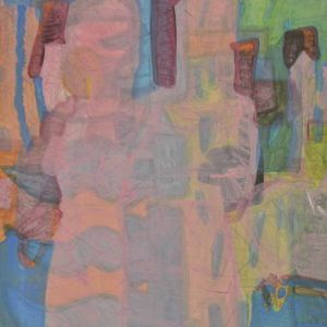 Sofia Ines Musumano Con Antonella acrilico e pennarelli su tela cm40x55 novembre 2017