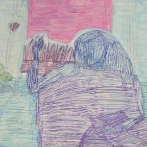 Sofia Ines Musumano Dialogo aperto acrilico e penne su tela cm 57x40 settembre 2017