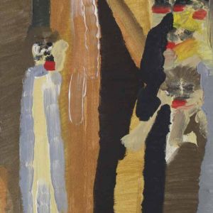 Sofia Ines Musumano Dialogo filosofico acrilico su tela cm 24x54 ottobre 2018