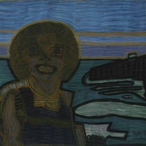 Sofia Ines Musumano Donatella acrilico e pennarelli su tela cm55x40 ottobre 2018