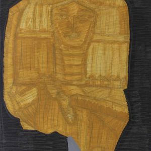 Sofia Ines Musumano Donna egiziana acrilico e matite su tela cm 40x55 marzo 2018