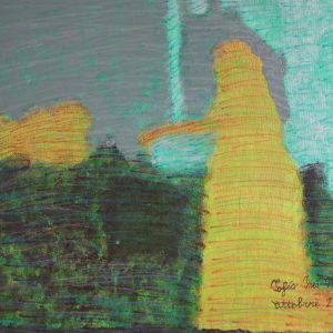 Sofia Ines Musumano Giardino acrilici su tela e pennarelli 54x40cm ottobre 2019