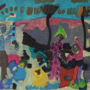 Sofia Ines Musumano I Giocolieri acrilico su tela cm55x38 settembre 2018