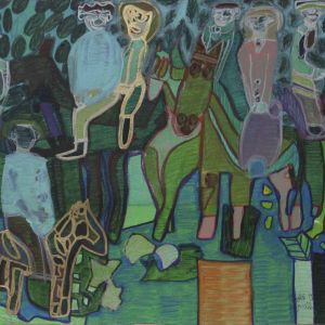 Sofia Ines Musumano Ipnosi pennarelli e acrilico su tela cm56x40 aprile 2018