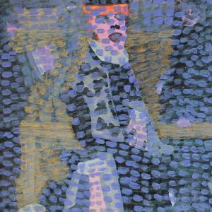 Sofia Ines Musumano Madame Lilas acrilici e matite su tela 40X54cm luglio 2019