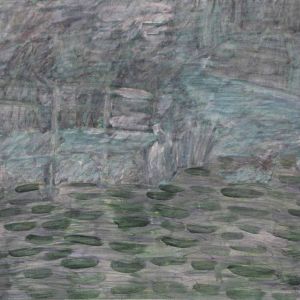 Sofia Ines Musumano Ninfee matite penne e acrilico su tela cm55x40 gennaio 2018