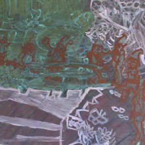 Sofia Ines Musumano Rientro a casa penne matite e acrilico su tela cm55x 38 marzo 2018