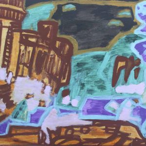 Sofia Ines Musumano Ritmo urbano acrilico su tela cm70x55 giugno 2018