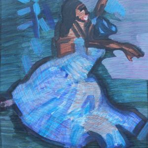 Sofia Ines Musumano Sogno Tecnica-mista acrilico su tela e matite cm38x54 gennaio 2018