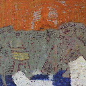 Sofia Ines Musumano Uniti nell amore acrilico e pastelli su tela cm57x42 gennaio 2018