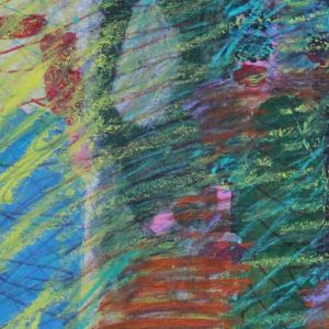 Sofia Ines Musumano Uomo con baffi acrilici su tela e pastelli ad olio 22x54cm noviembre 2019