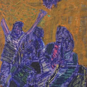 Sofia Ines Musumano Visione acrilico e pastelli su tela cm48x34 gennaio 2019