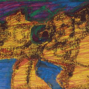 Sofia Inés Musumano Vortice Acrilico pastelli ad olio e matite su tela cm55x23 Marzo 2019